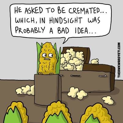 popcorn funeral gag