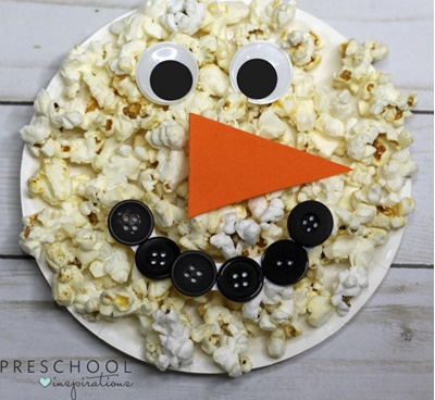 The Snowman Popcorn Plate